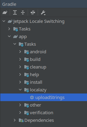 |Gradle View in Android Studio